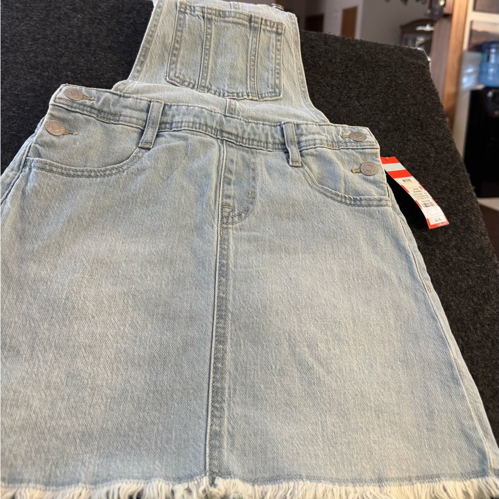 Cat & Jack Girls Light Blue Denim Overall Dress
